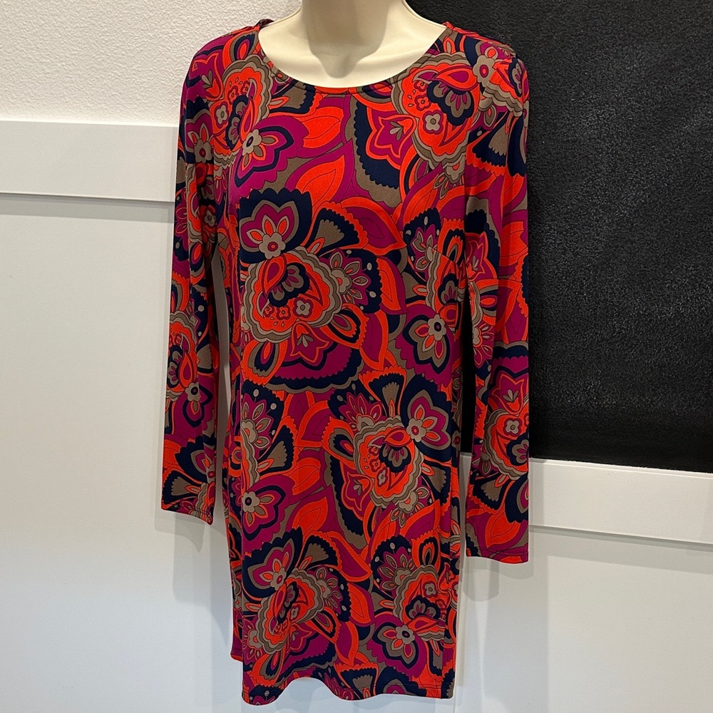 Floral Long Sleeve Dress - Multicolor